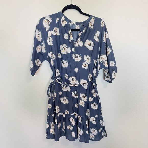 Apiece Apart Navy Floral Cotton Dress – Size 0 - Picture 1 of 4